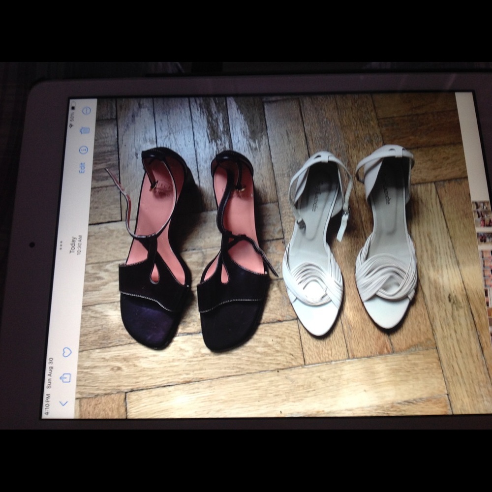 SET of 2 of Genuine Leather Shoes: size 9.5 & 7